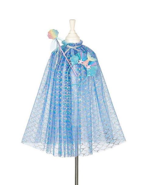 Marlya Mermaid Costume Cape Set w/ headband & wand