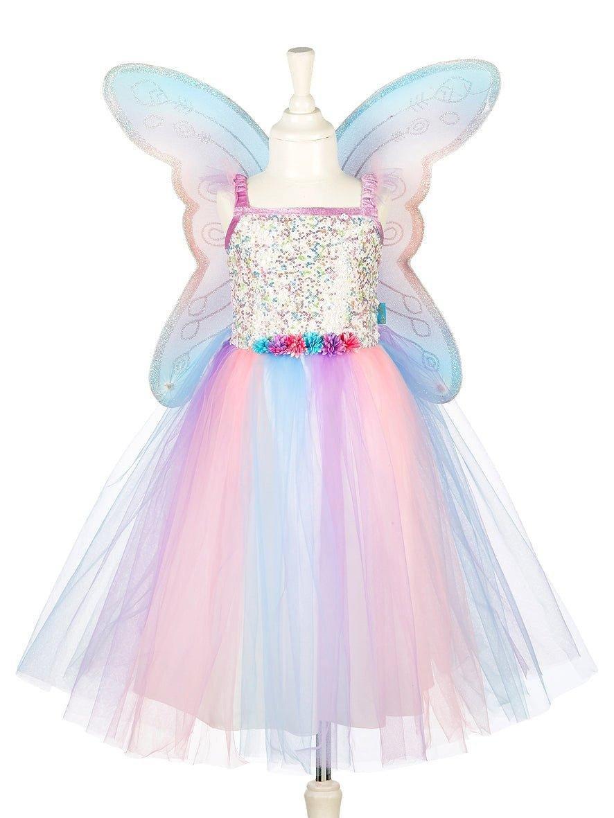Felicity Fairy Costume, Dress and Wings Set (pink & blue) image number 0