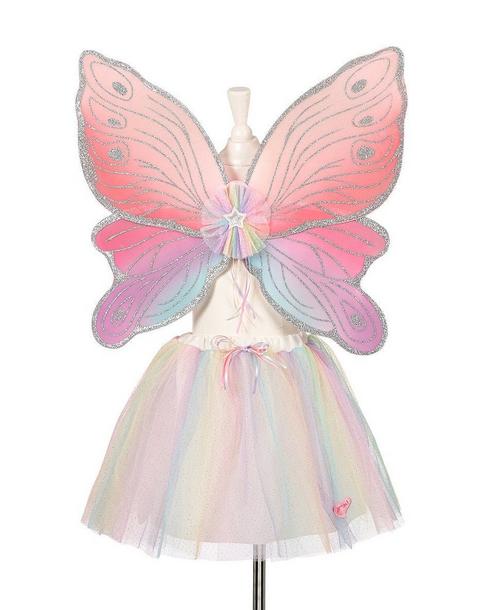 Carlina Fairy Costume - Skirt and Wings Set (multicolor)