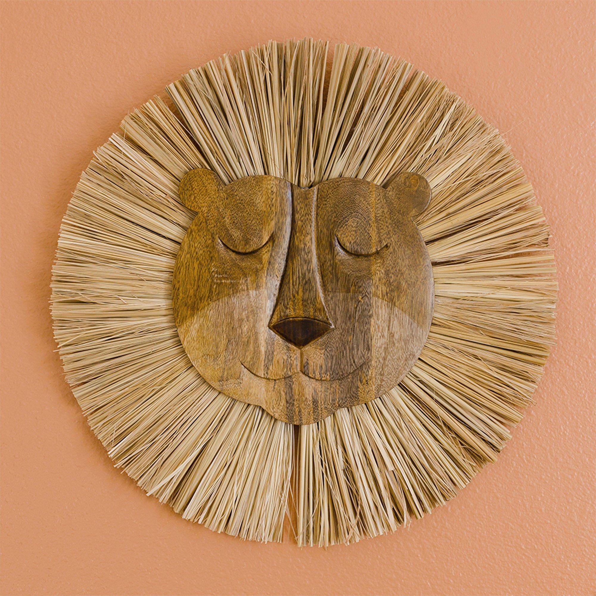 Kendi Lion Safari Wooden Wall Decor image number 1