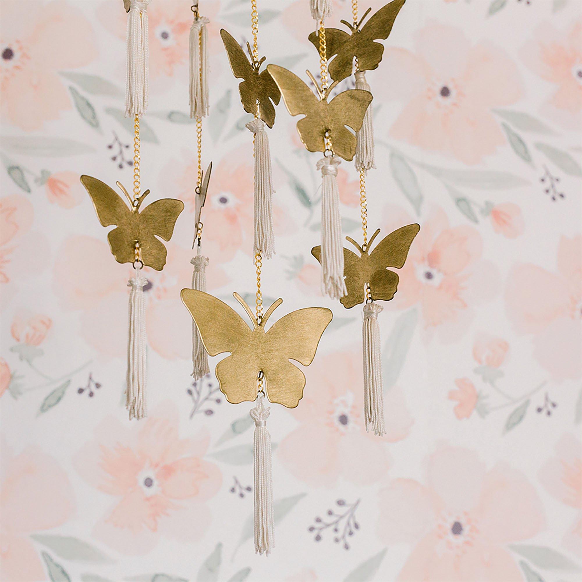 Parker Butterfly Brass Nursery Ceiling Hanging image number 3