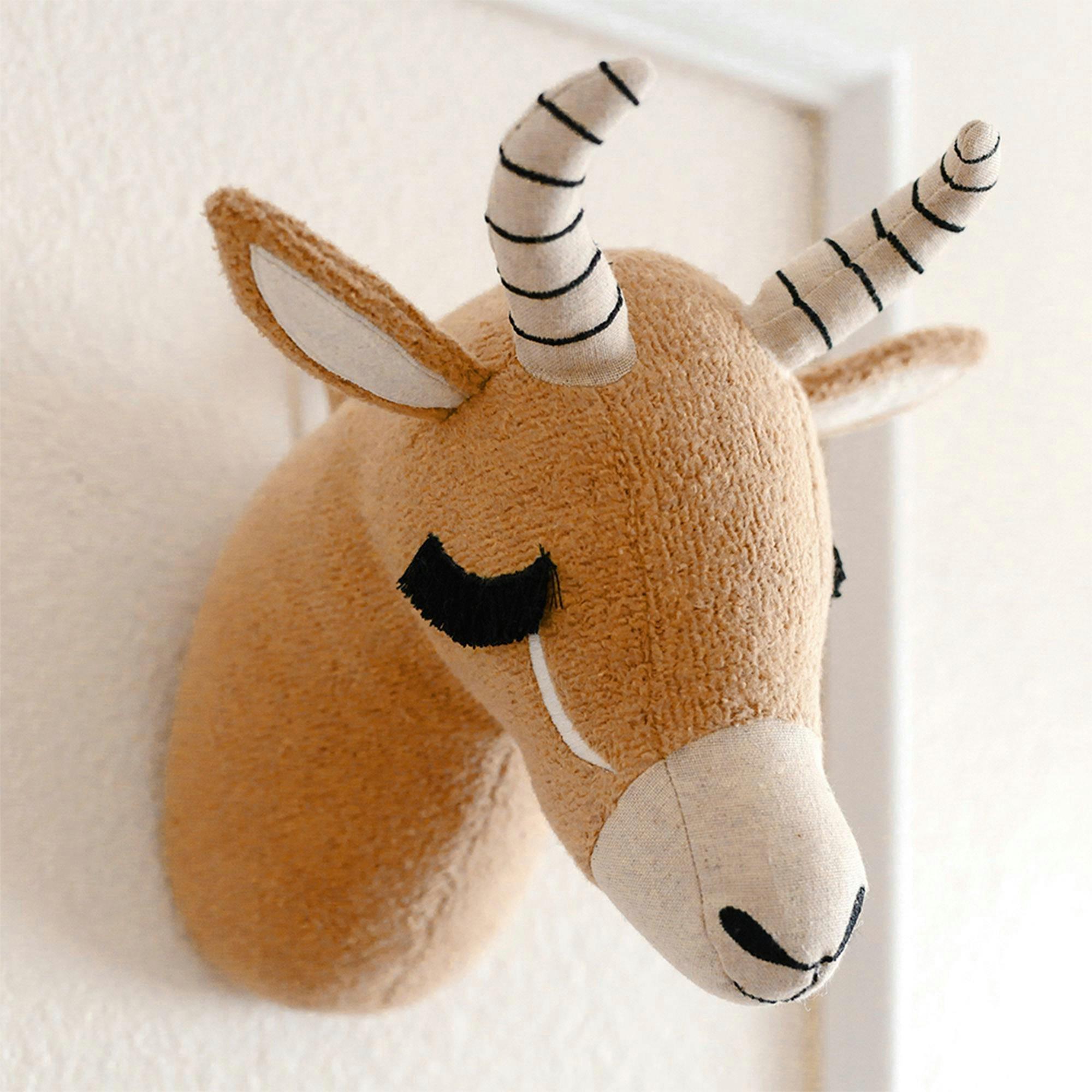 Kendi Antelope Plush Head Wall Decor image number 2