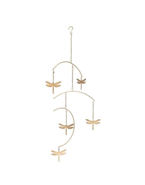 Violet Dragonfly Brass Nursery Ceiling Hanging