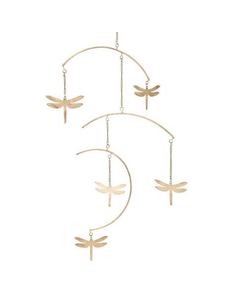 Violet Dragonfly Brass Nursery Ceiling Hanging