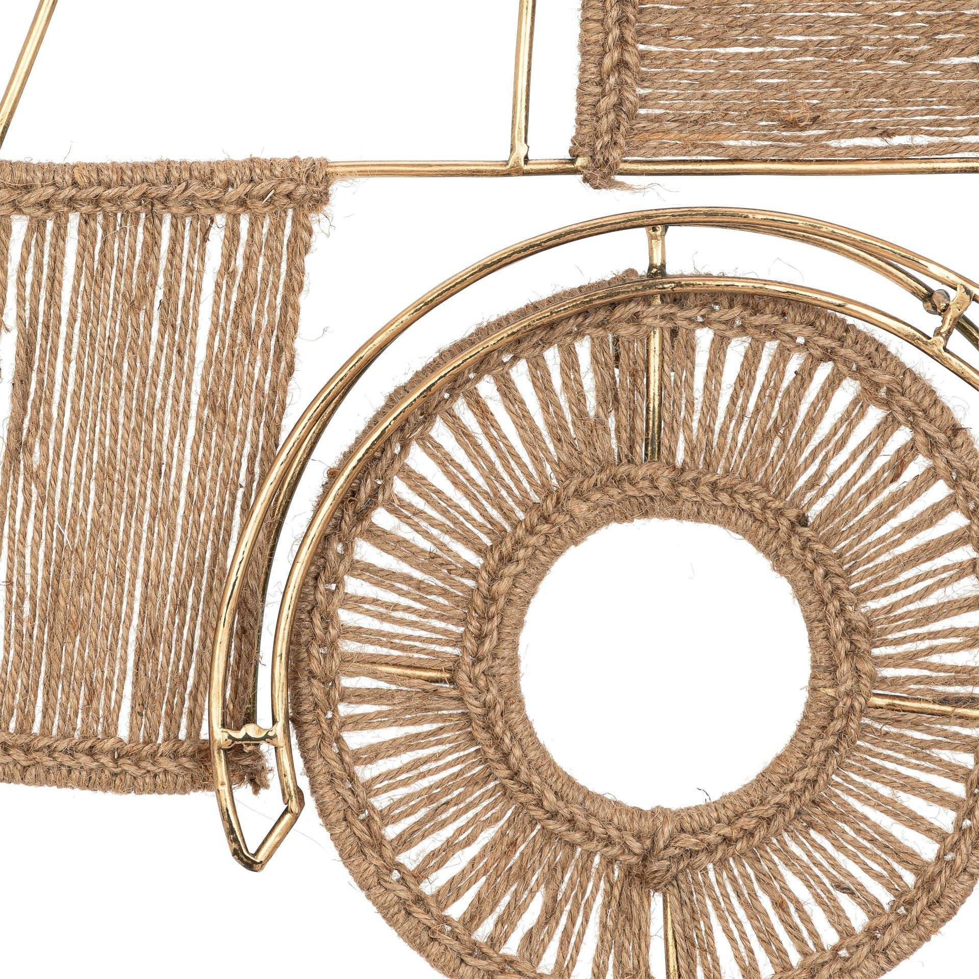 Charlie Farmhouse Jute Tractor Wall Decor image number 1