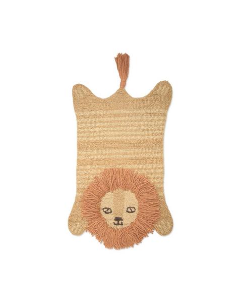 Kendi Lion Shaped Wool Accent Rug (23" x 36")