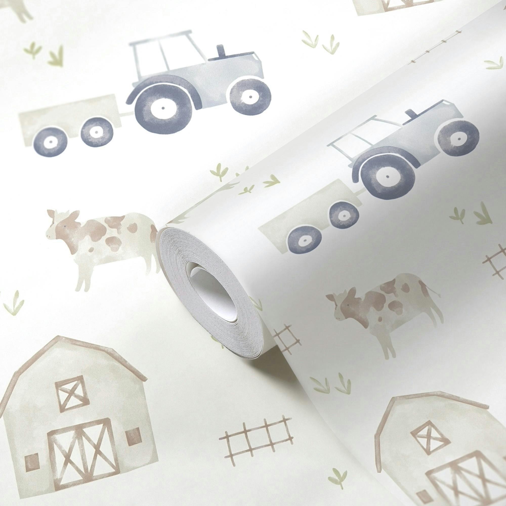 Charlie On the Farm Nursery Wallpaper image number 0