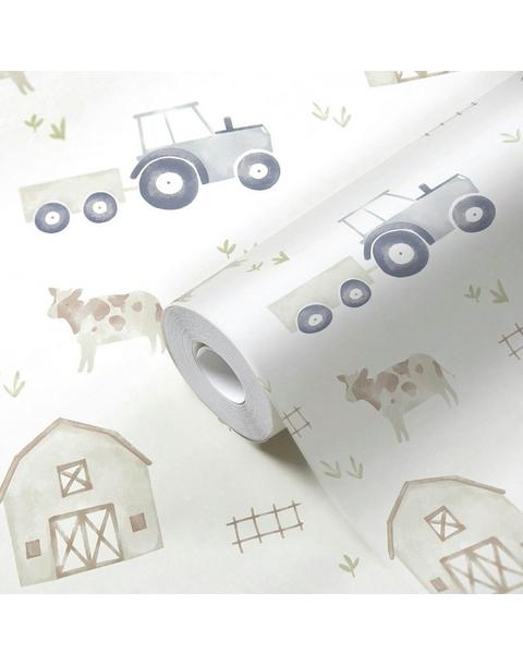 Charlie On the Farm Nursery Wallpaper
