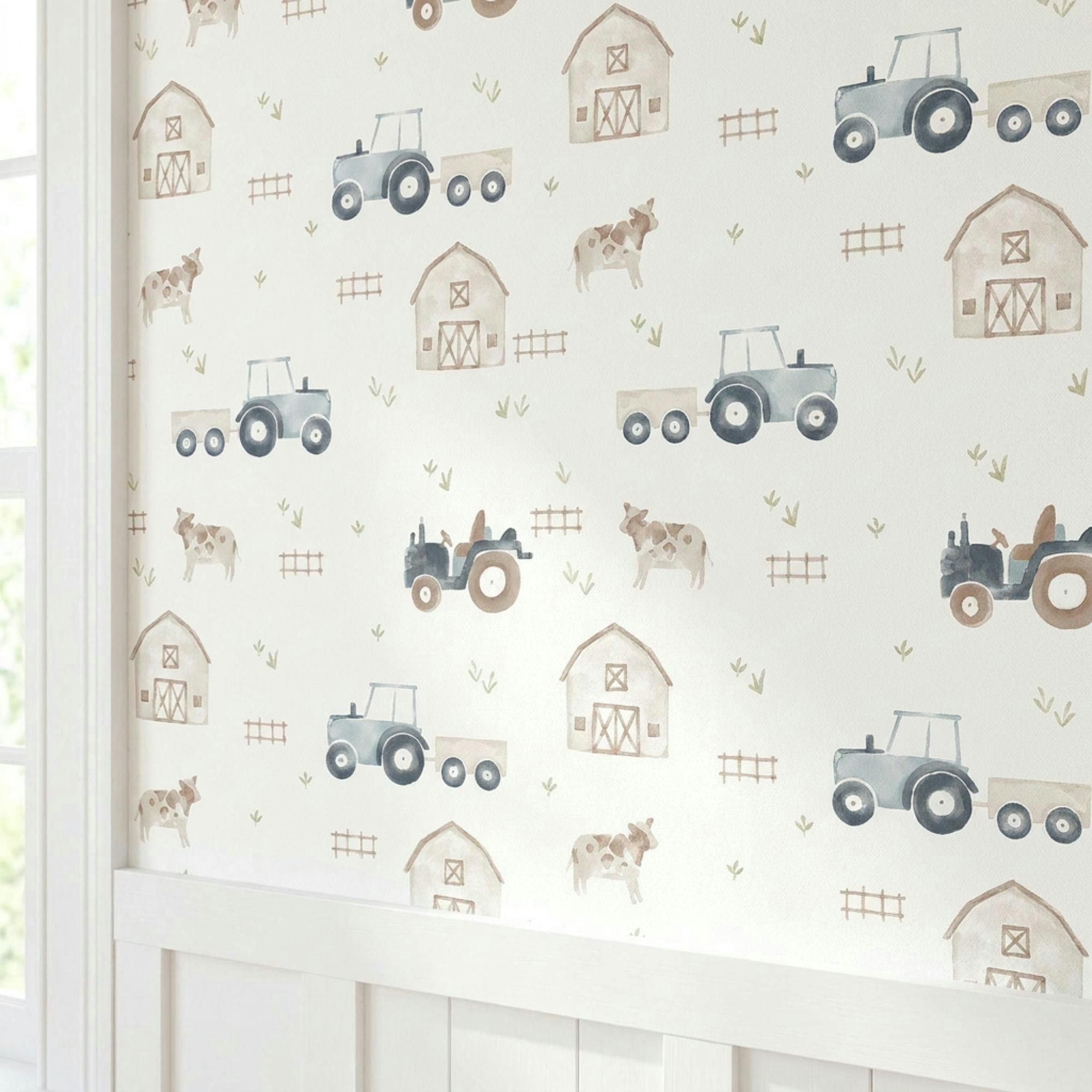 Charlie On the Farm Nursery Wallpaper image number 4