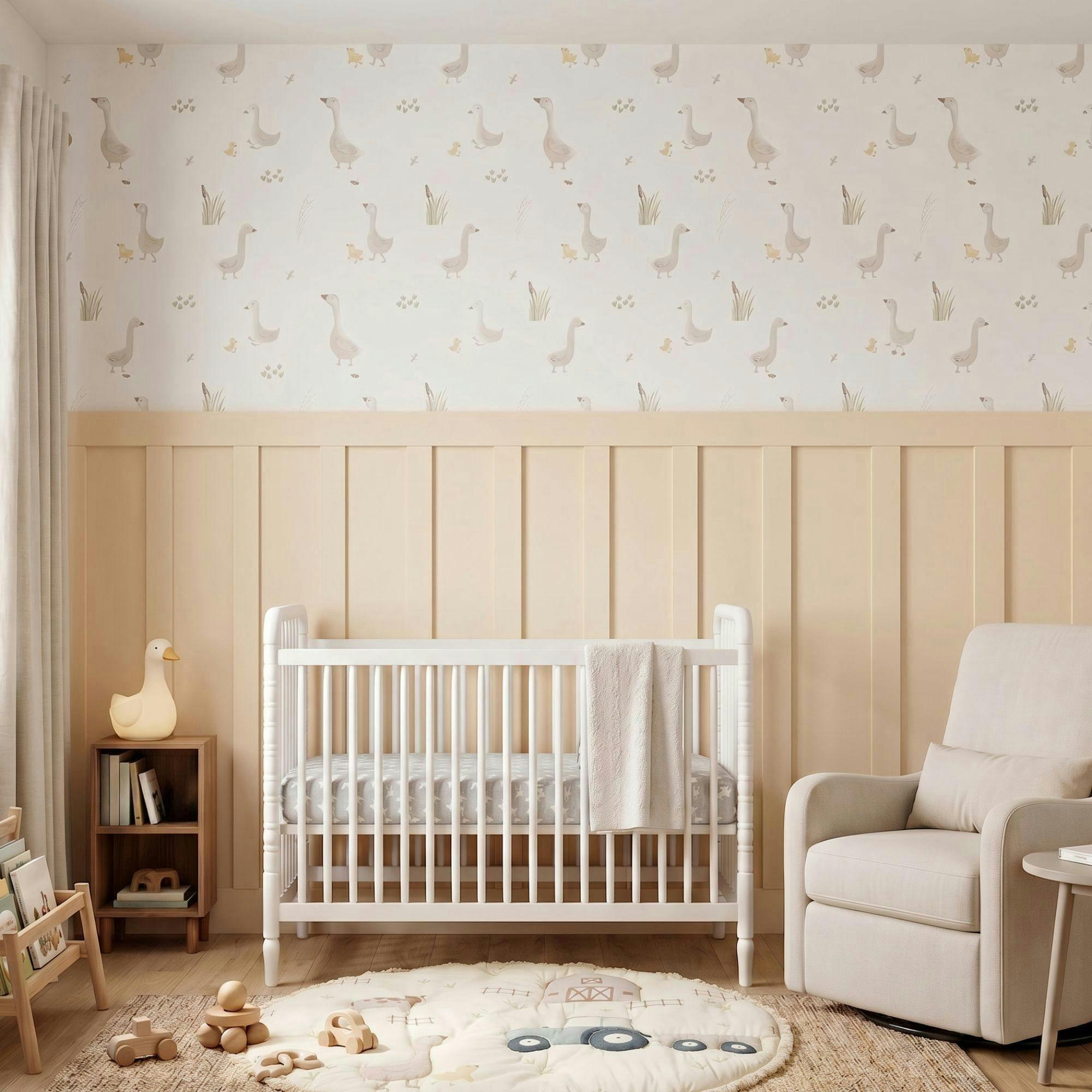 Charlie Goose & Duckling Nursery Wallpaper image number 1