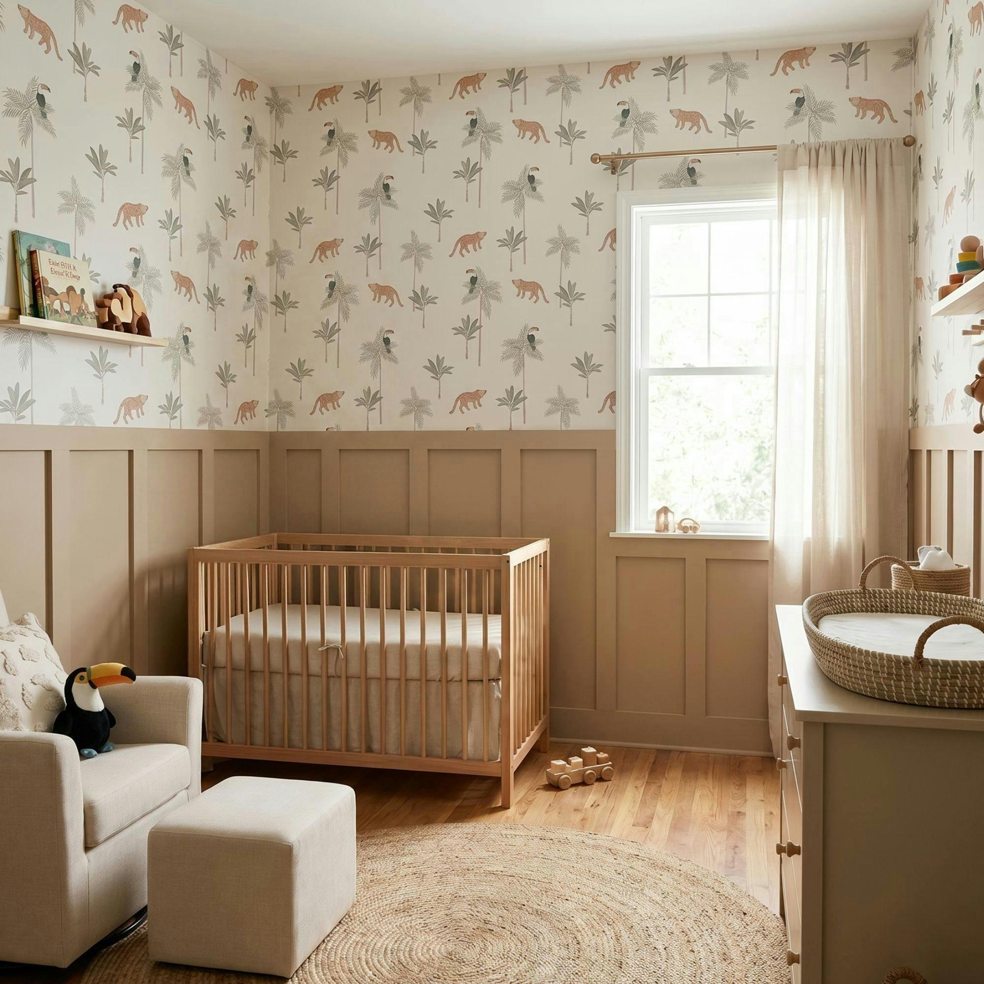 Eden Tropical Jungle Nursery Wallpaper image number 2