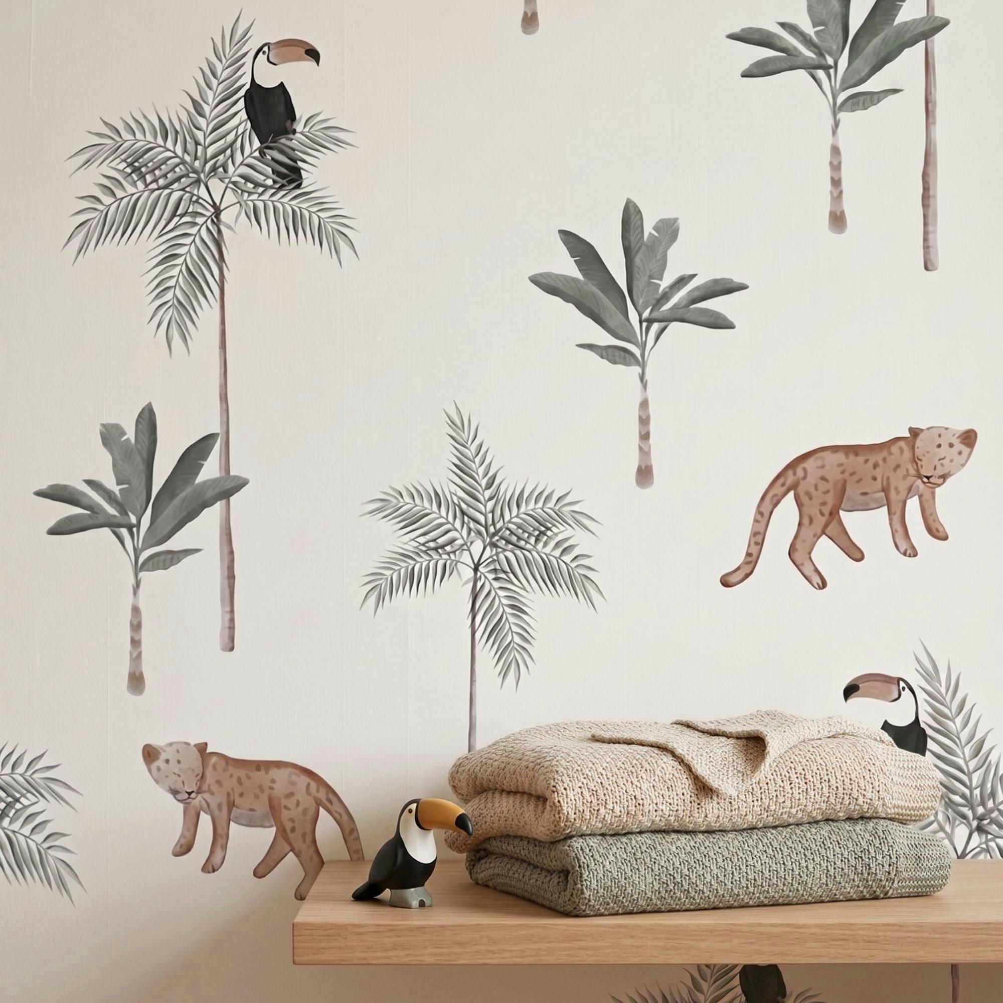 Eden Tropical Jungle Nursery Wallpaper image number 3