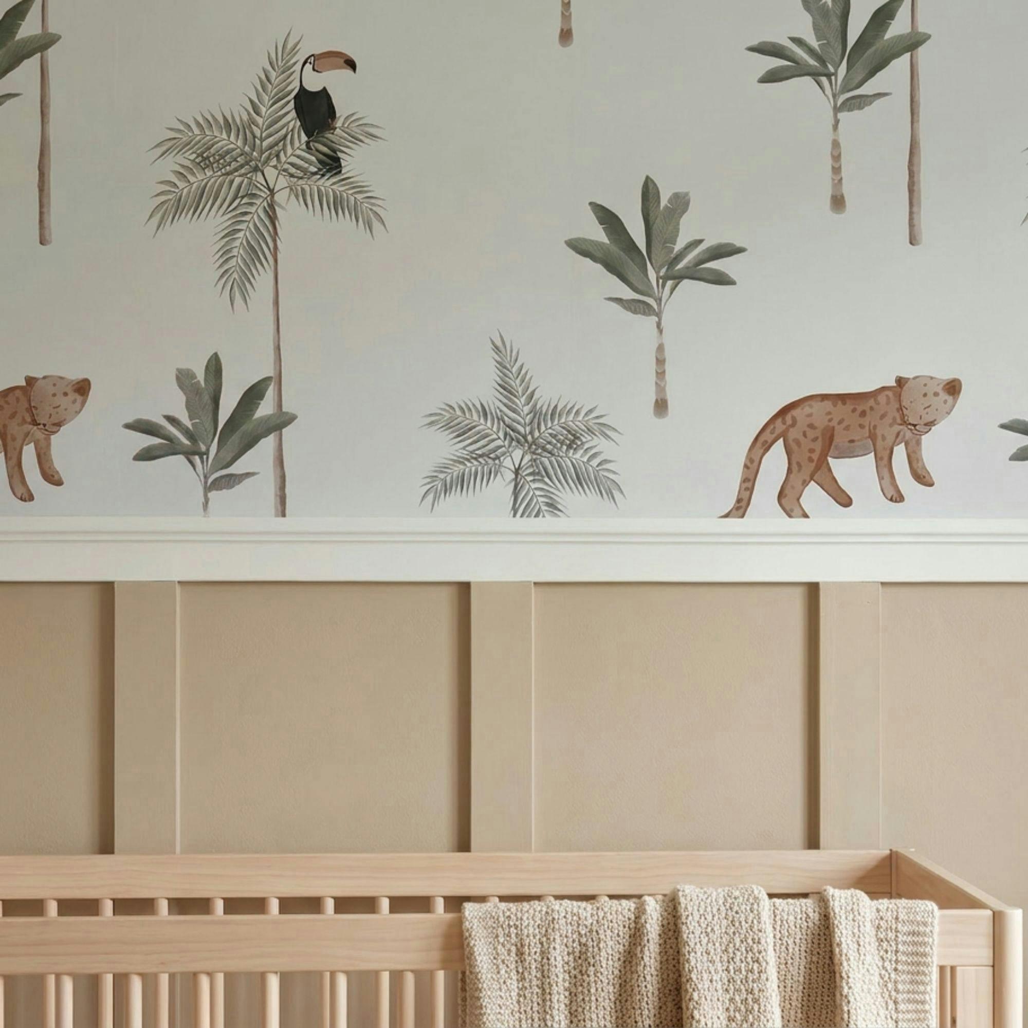 Eden Tropical Jungle Nursery Wallpaper image number 4