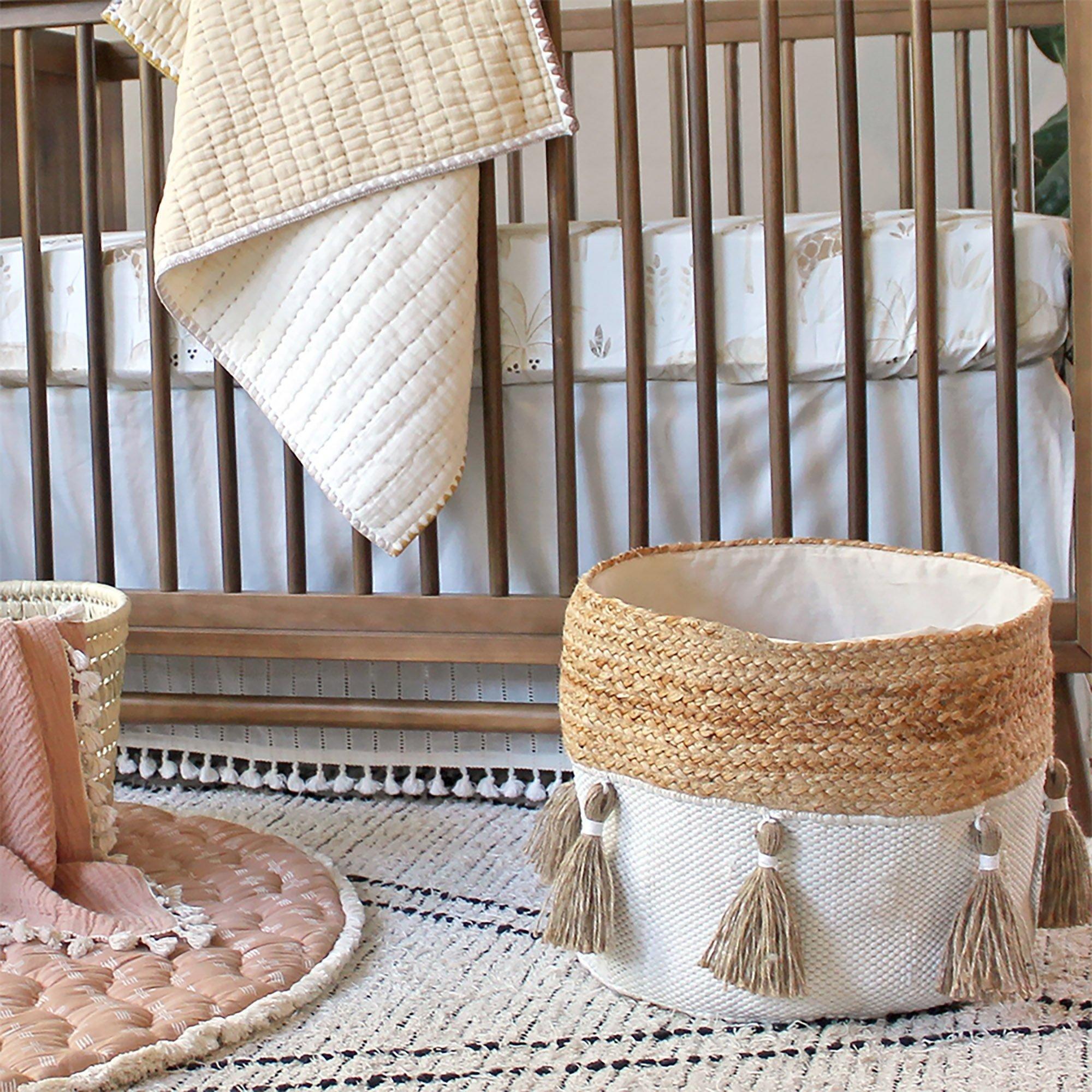 Cotton & Jute Boho Storage Bin image number 3