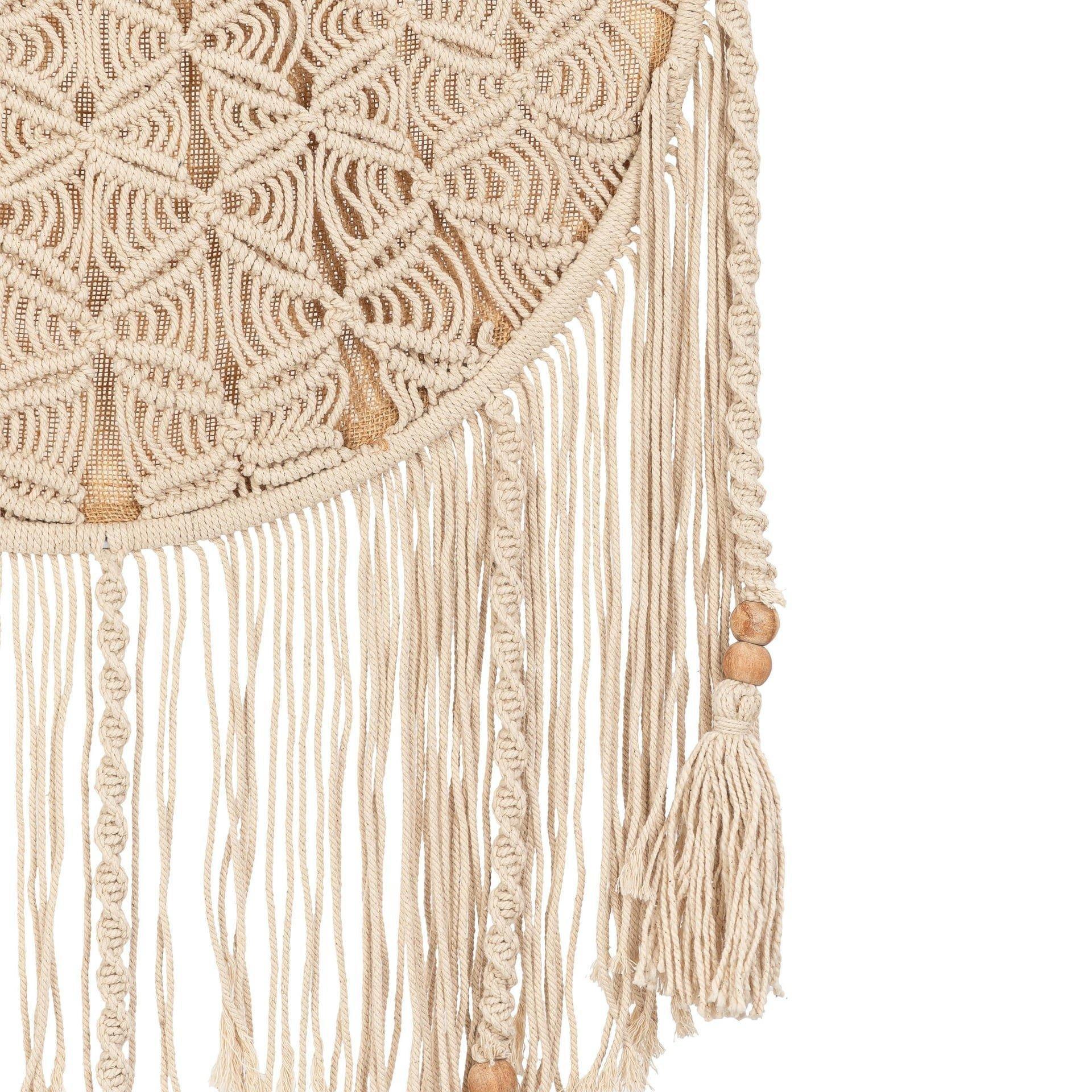 Charlie Farmhouse Macrame Storage Basket with Tassels image number 4