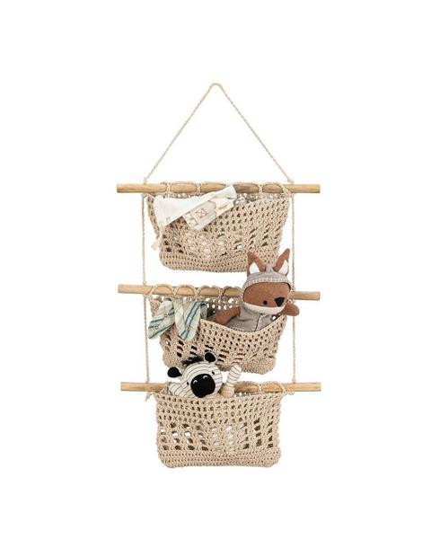 Charlie Farmhouse 3-Tier Hanging Wall Storage Organizer