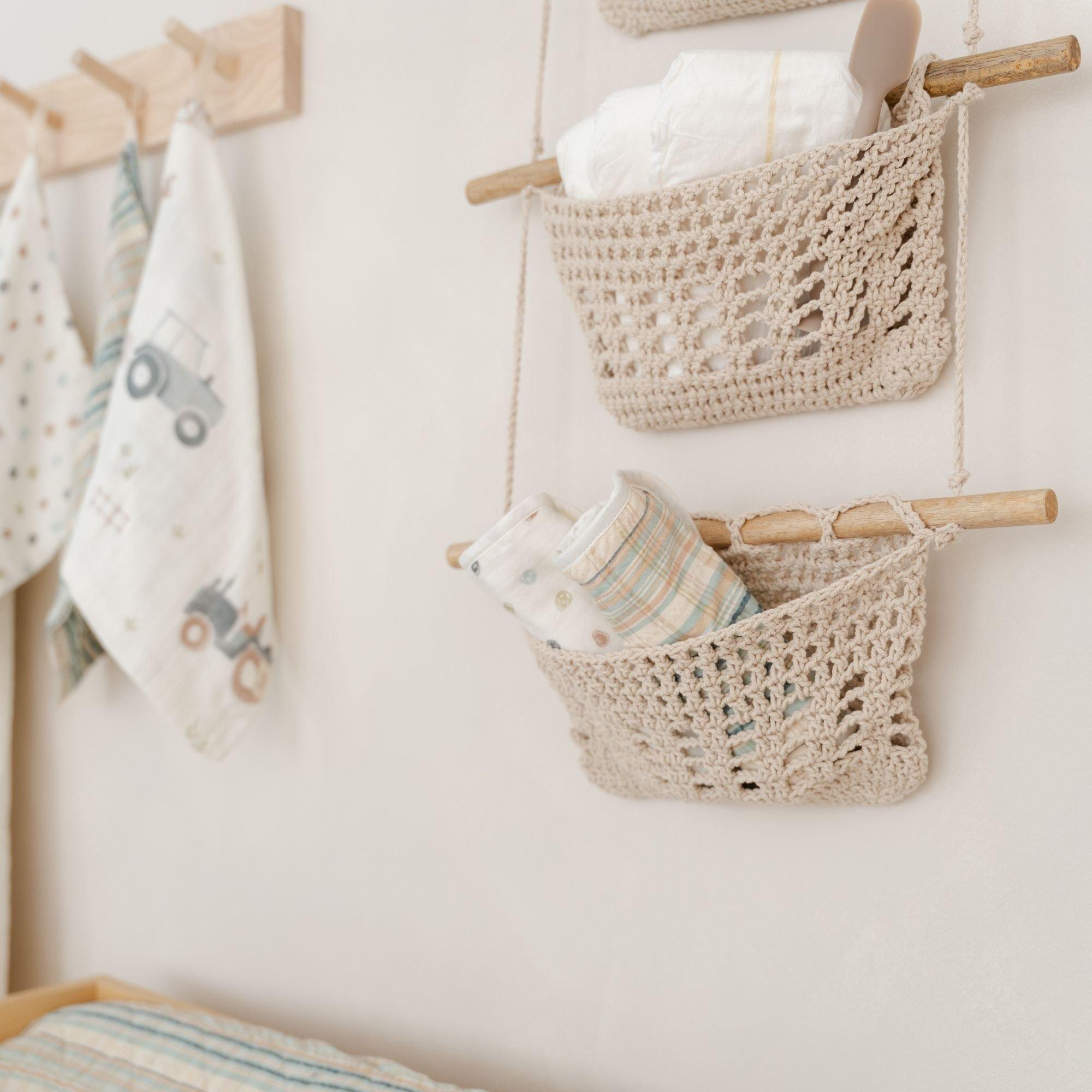 Charlie Farmhouse 3-Tier Hanging Wall Storage Organizer image number 2