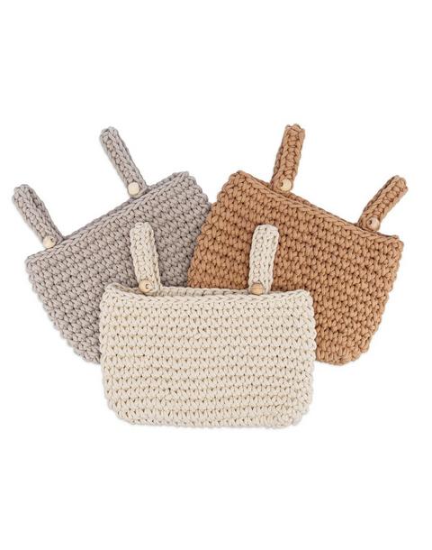Charlie Farmhouse Hanging Storage Bin Trio