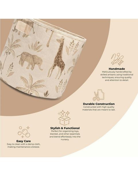Kendi Safari Canvas Storage Bin