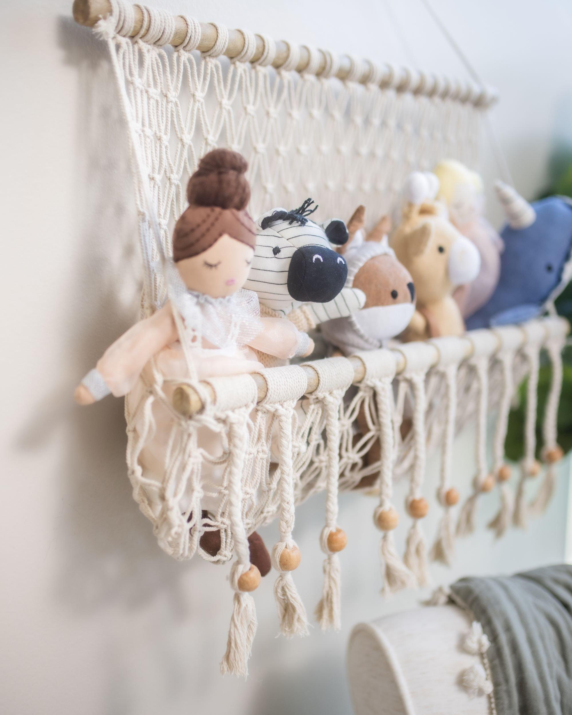 Willow Hanging Macrame Storage Basket image number 4