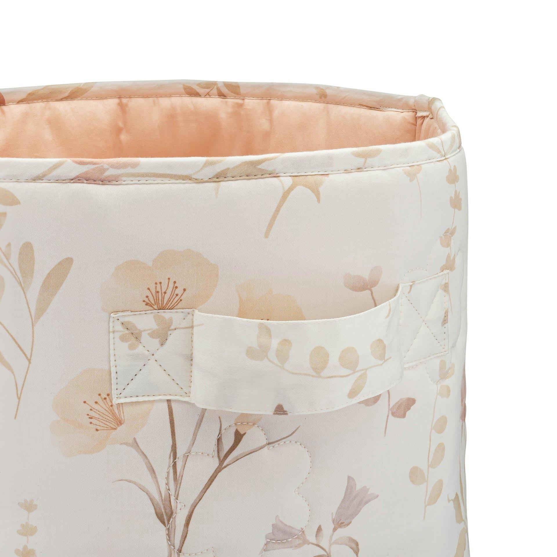 Violet Floral Quilted Storage Bin image number 1
