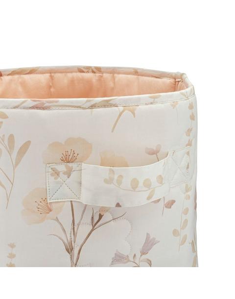 Violet Floral Quilted Storage Bin