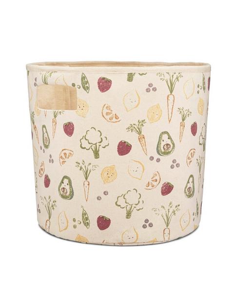 Clementine Fruits & Veggies Canvas Storage Bin