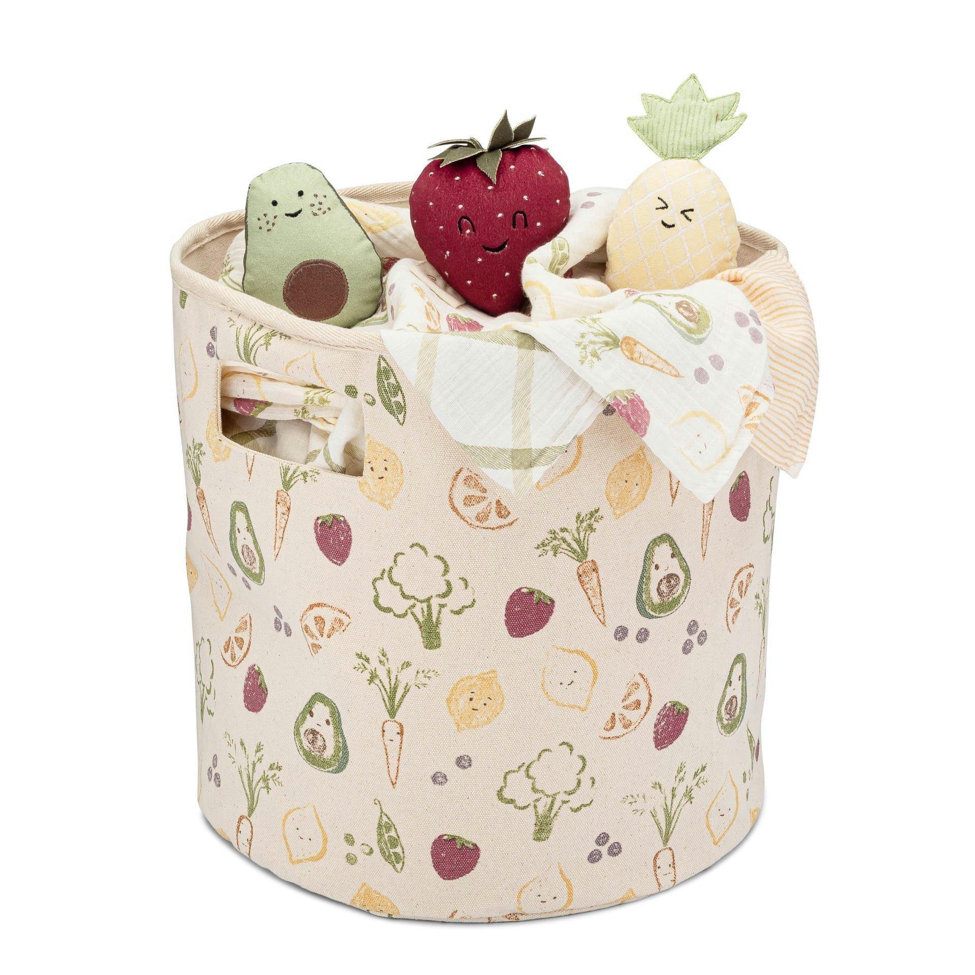 Clementine Fruits & Veggies Canvas Storage Bin image number 2