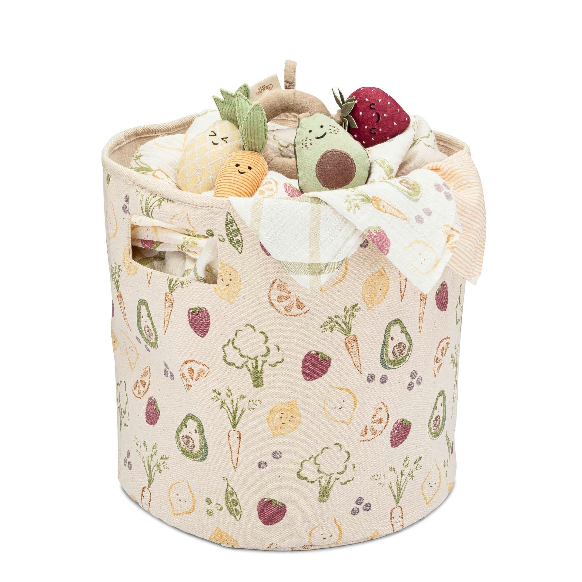Clementine Fruits & Veggies Canvas Storage Bin image number 3
