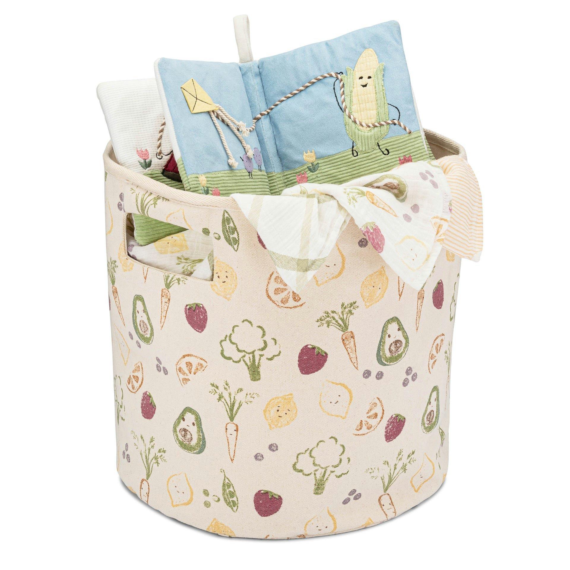 Clementine Fruits & Veggies Canvas Storage Bin image number 4