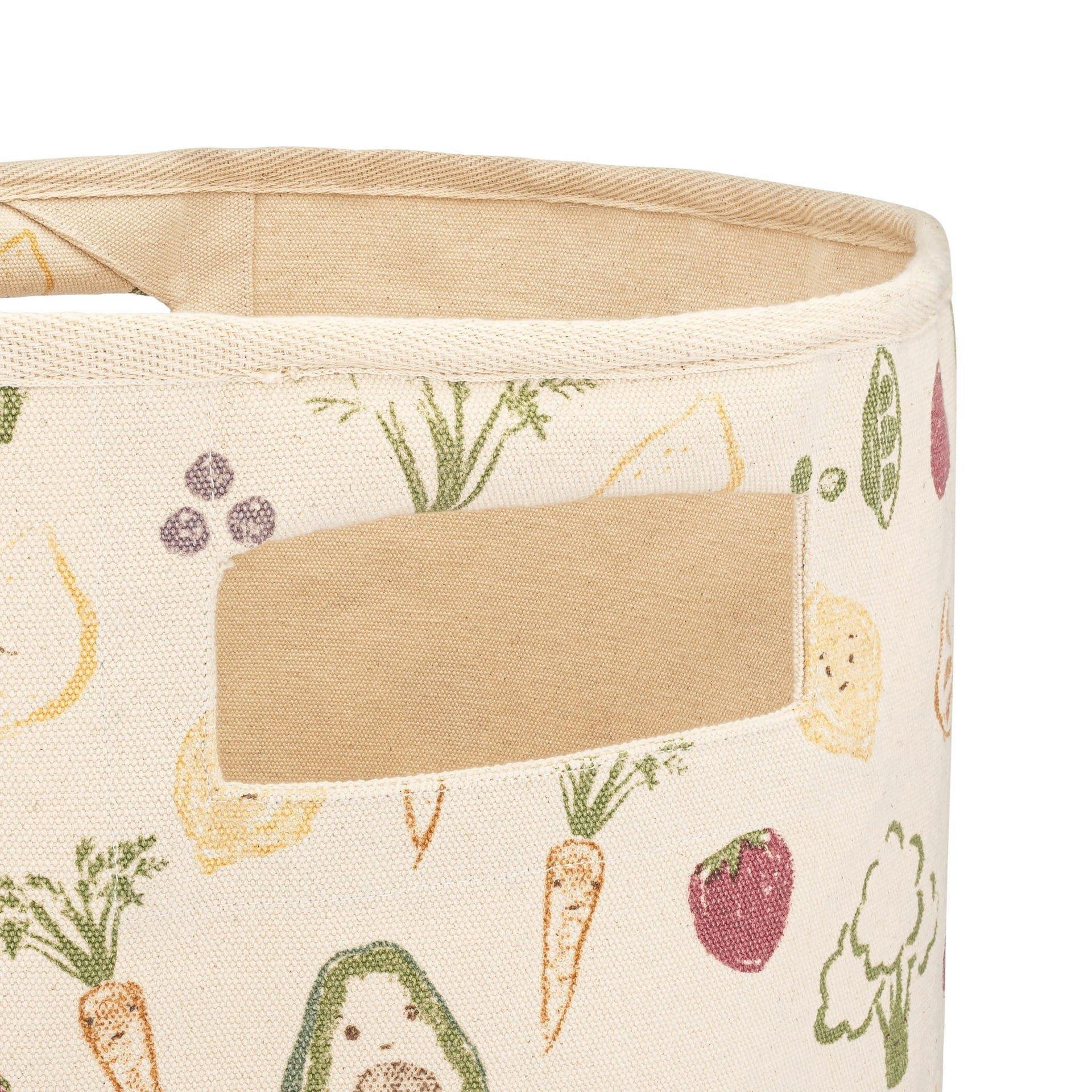 Clementine Fruits & Veggies Canvas Storage Bin image number 1