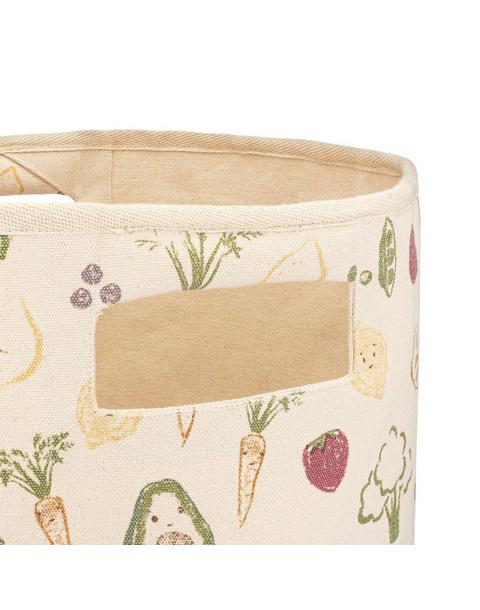 Clementine Fruits & Veggies Canvas Storage Bin