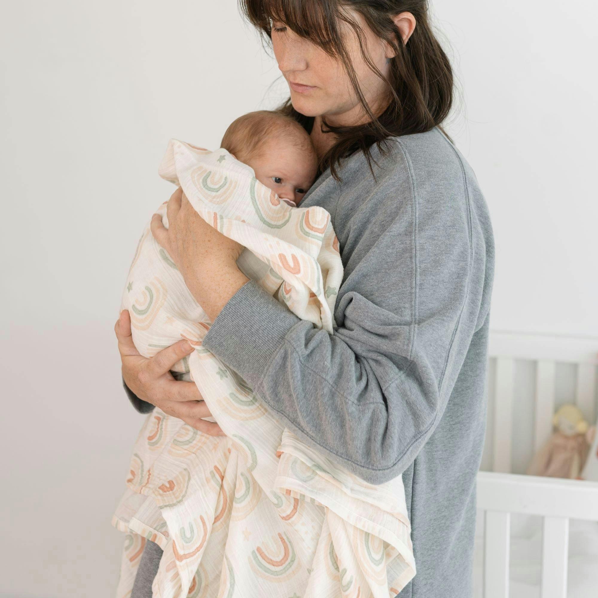 Parker Cotton Muslin Swaddle Blanket Set (Butterfly, Set of 2) image number 2