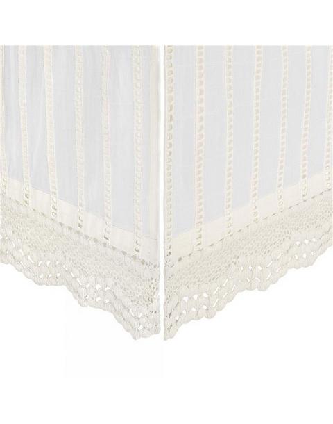 Off-White Lace Scallop Crib Skirt