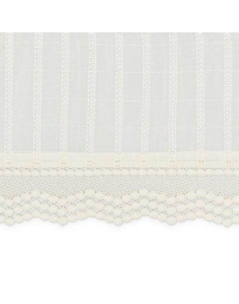 Off-White Lace Scallop Crib Skirt