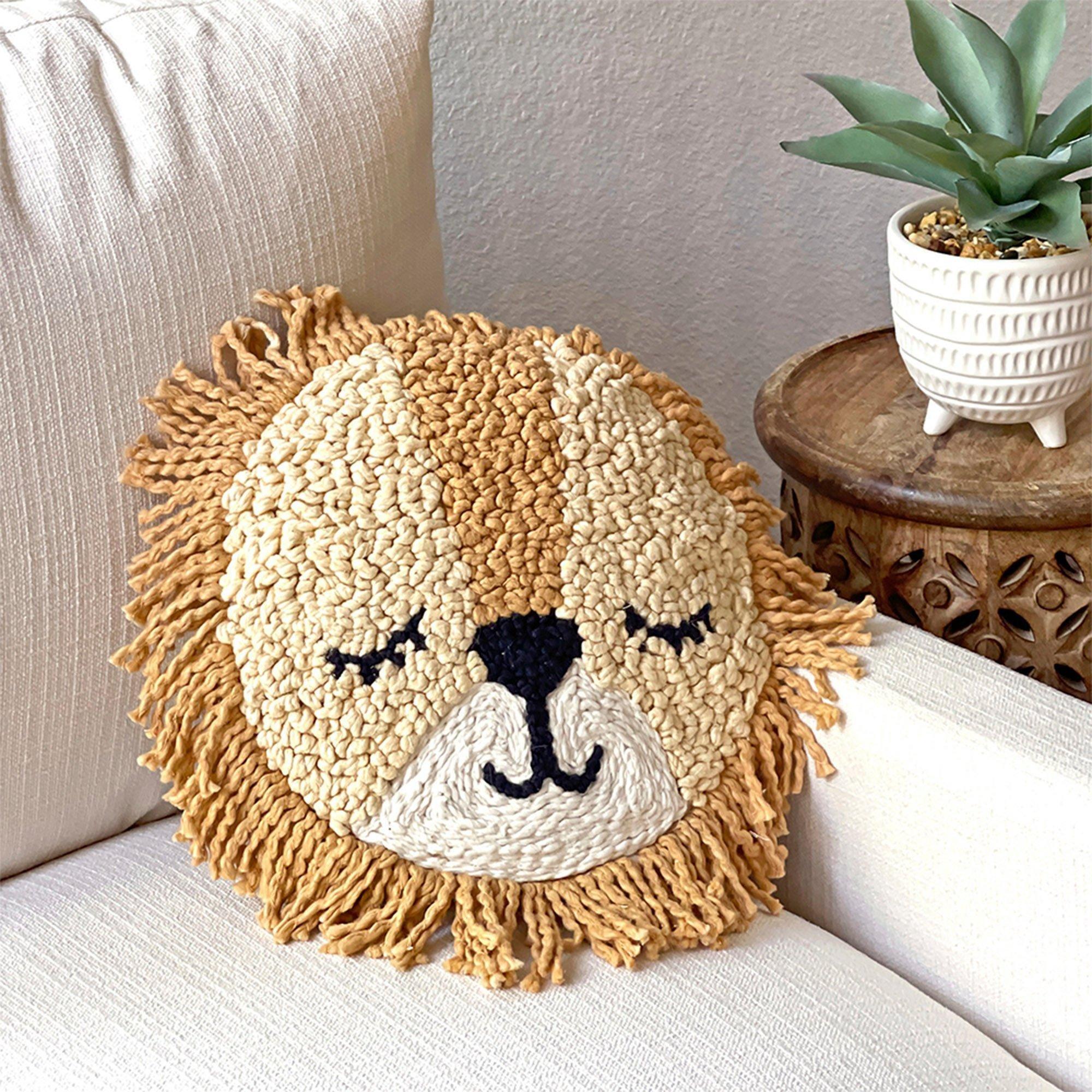 Lion Decorative Nursery Pillow image number 1
