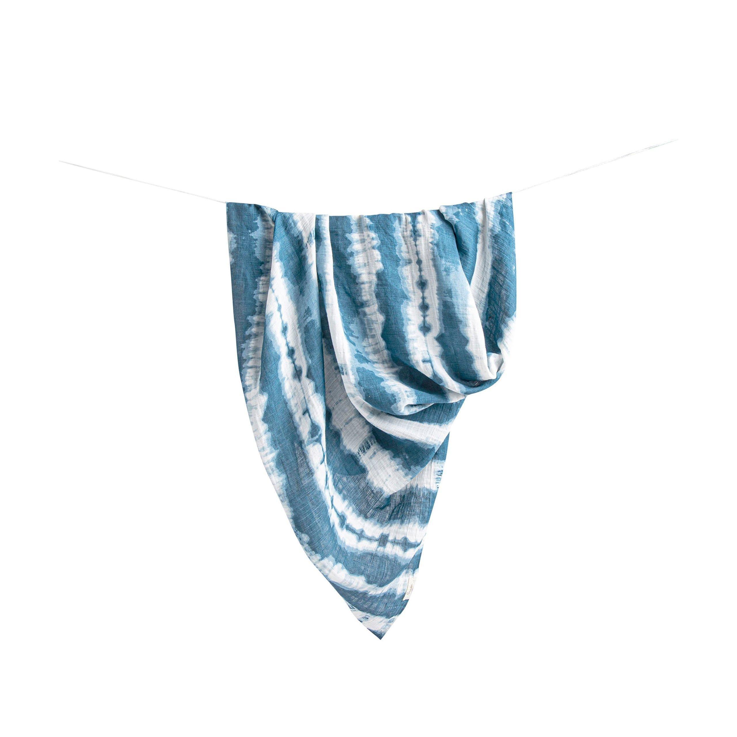 Caspian Cotton Muslin Swaddle Blanket Set (Ocean, Set of 2) image number 2