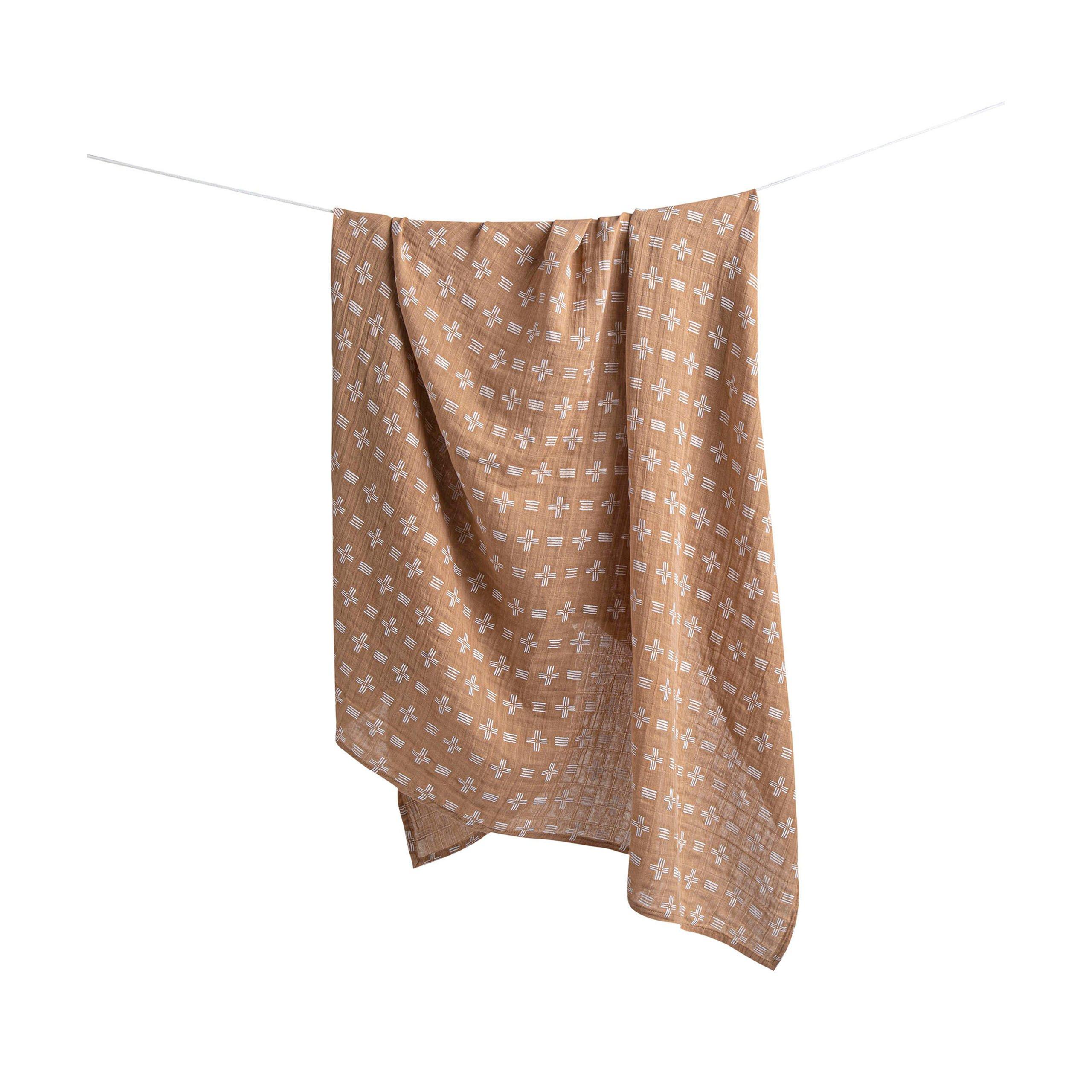 Ezra Cotton Muslin Swaddle Blanket Set (Woodland, Set of 2) image number 2