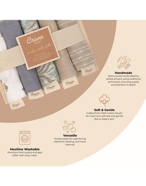 Cove Sea Life Cotton Washcloth (Set of 5)