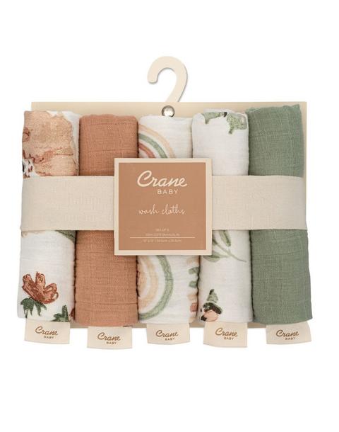 Parker Pink Floral Cotton Washcloth (Set of 5)