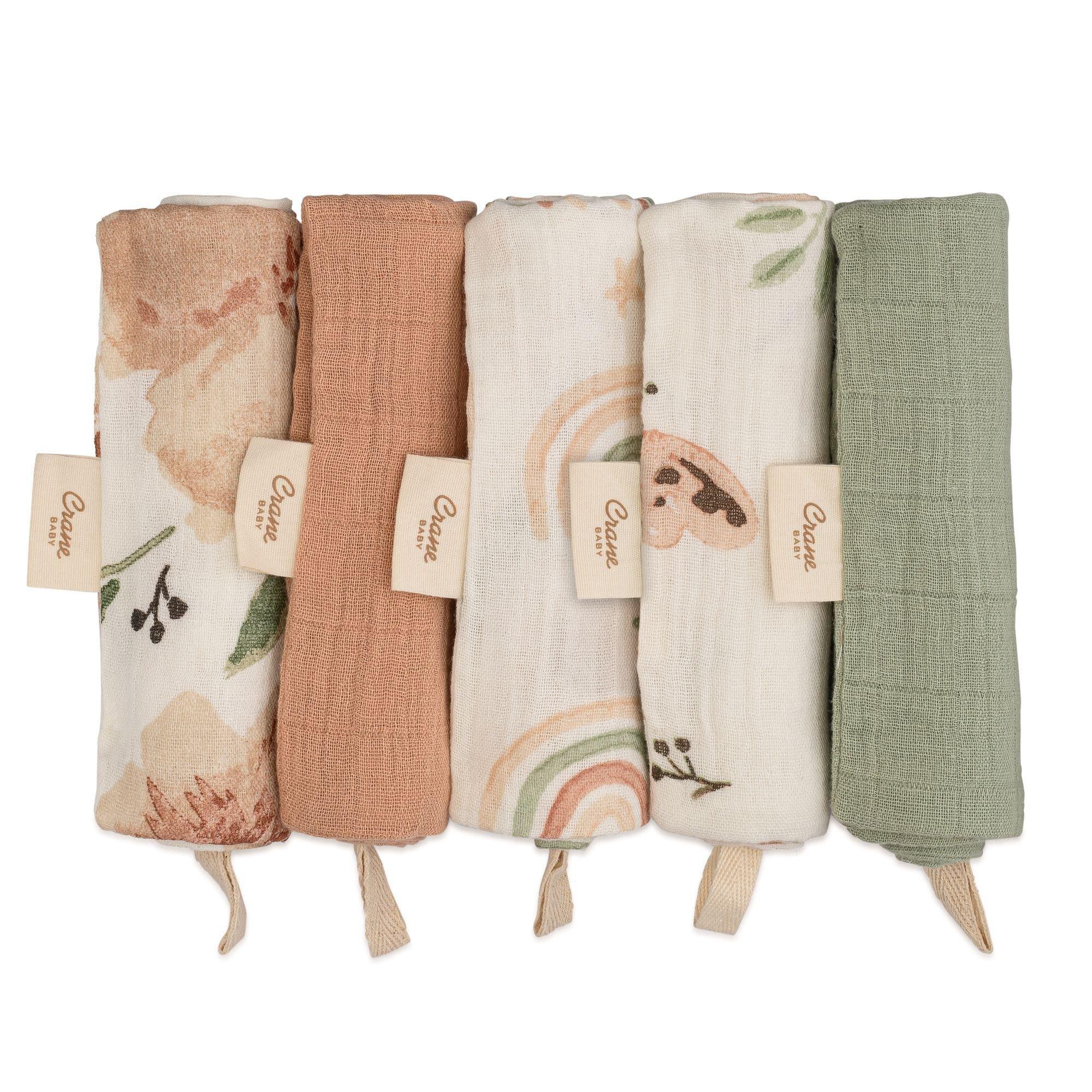 Parker Pink Floral Cotton Washcloth (Set of 5) image number 2