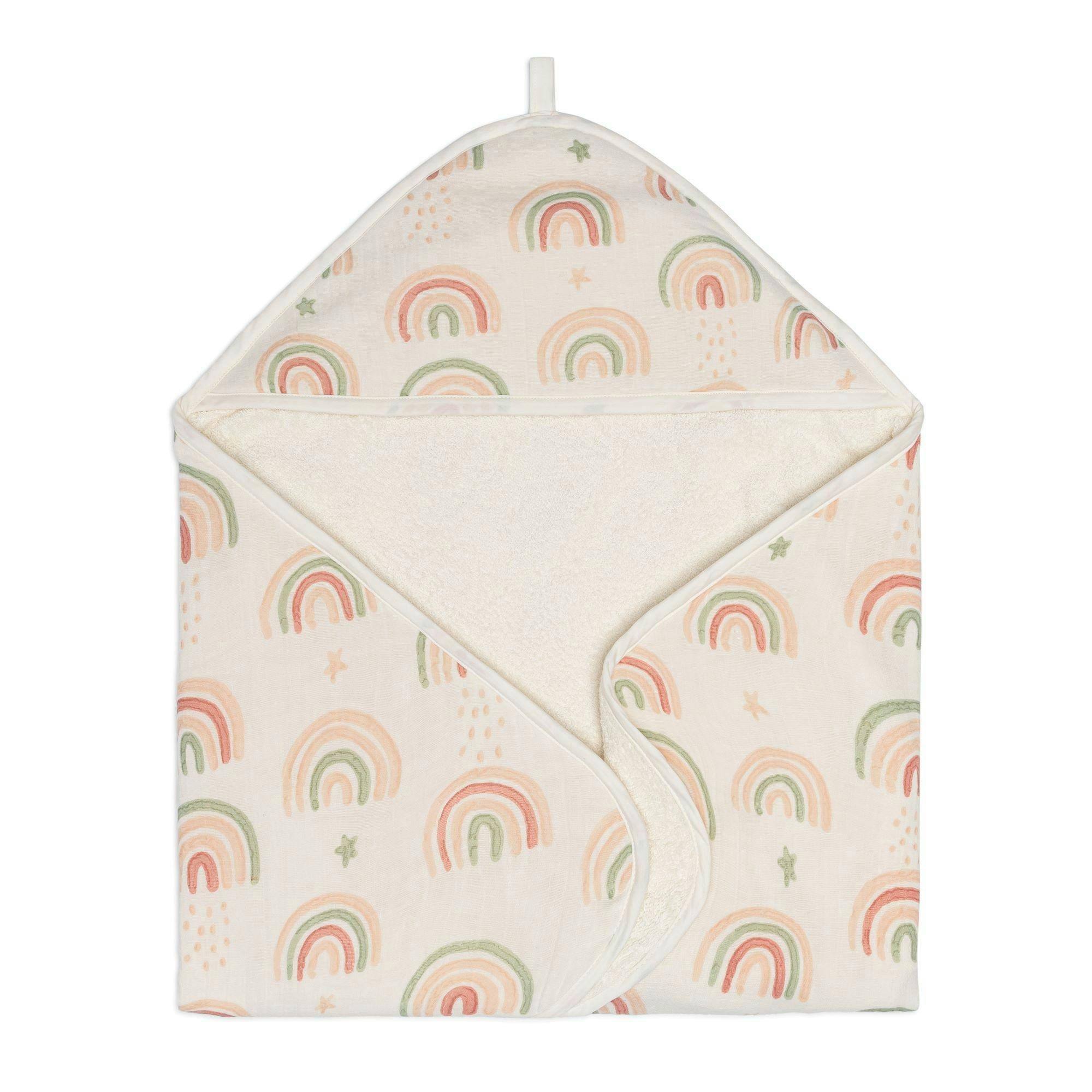 Parker Rainbow Hooded Baby Bath Towel image number 2
