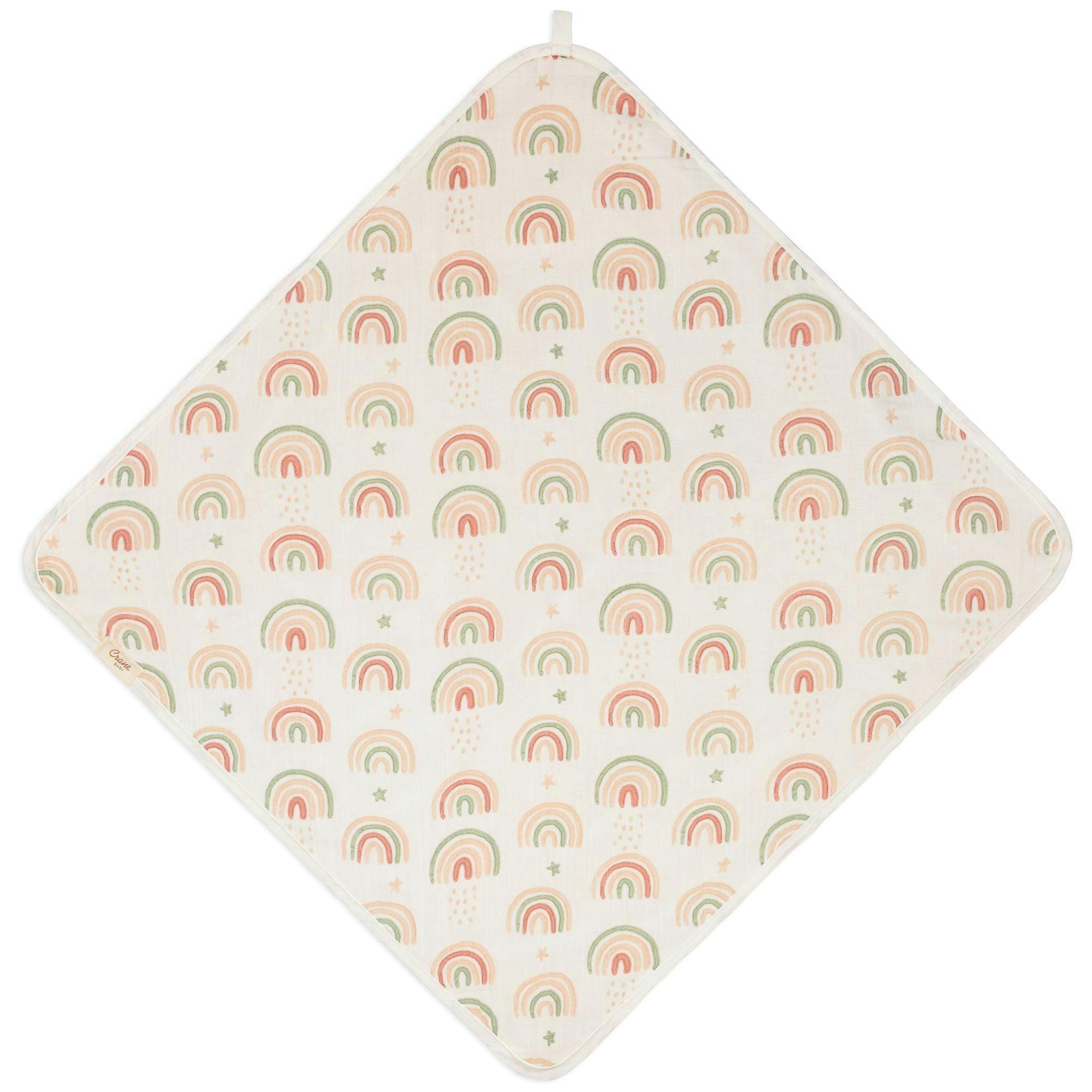 Parker Rainbow Hooded Baby Bath Towel image number 1