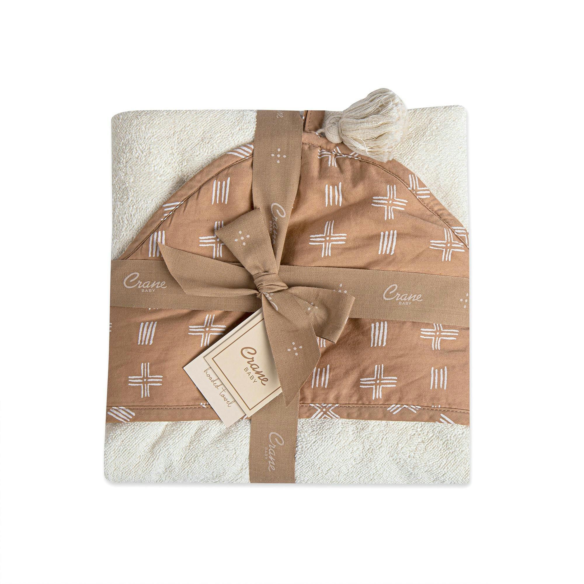Ezra Copper Dash Hooded Baby Bath Towel image number 3