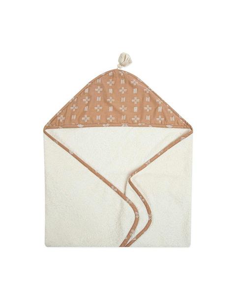 Ezra Copper Dash Hooded Baby Bath Towel