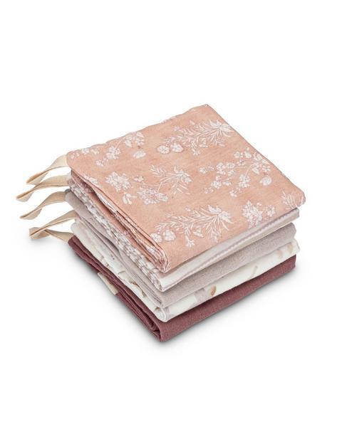 Violet Wildflower Cotton Washcloth (Set of 5)