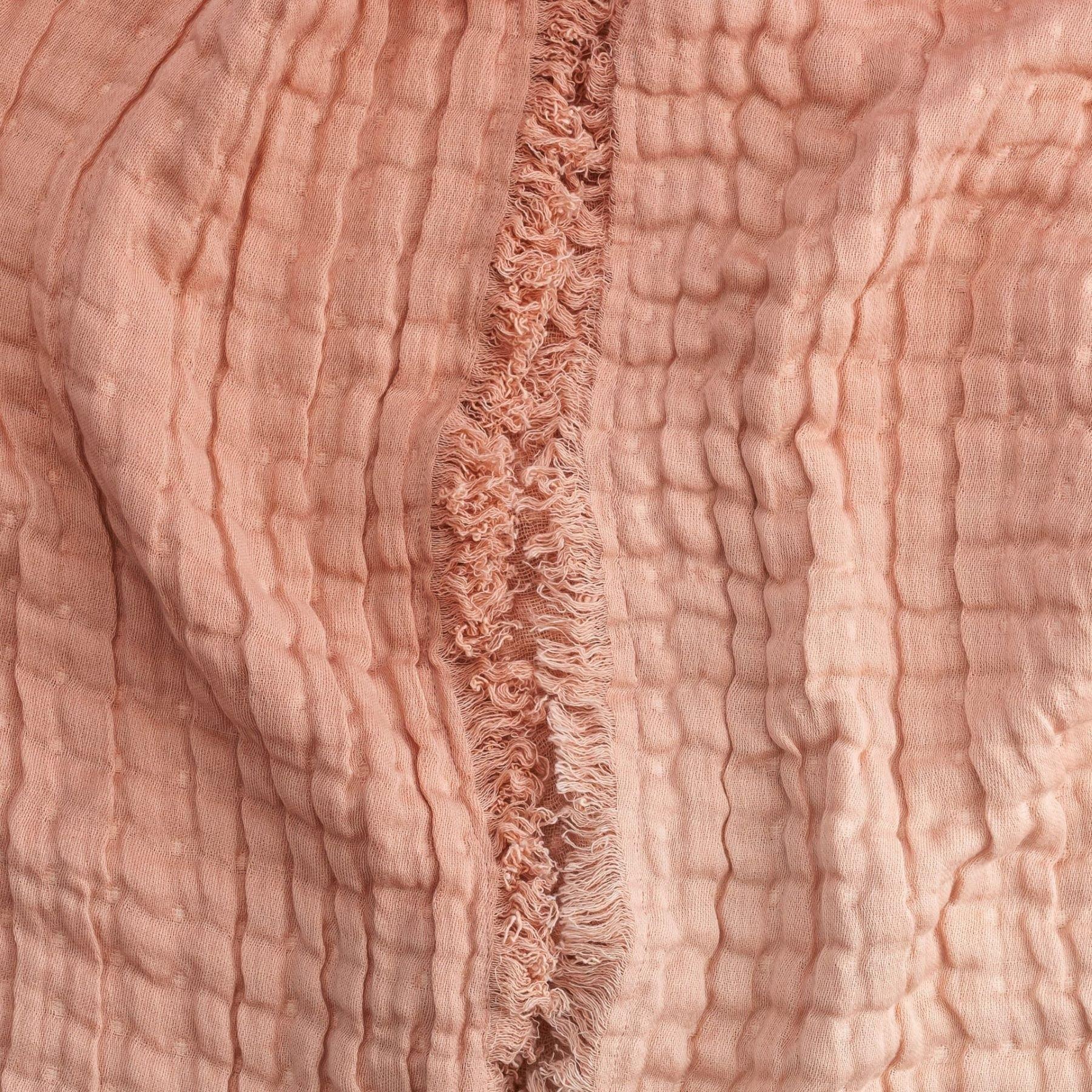 Multi-Layer Cotton Muslin Baby Blanket (Blush Ombre) image number 2