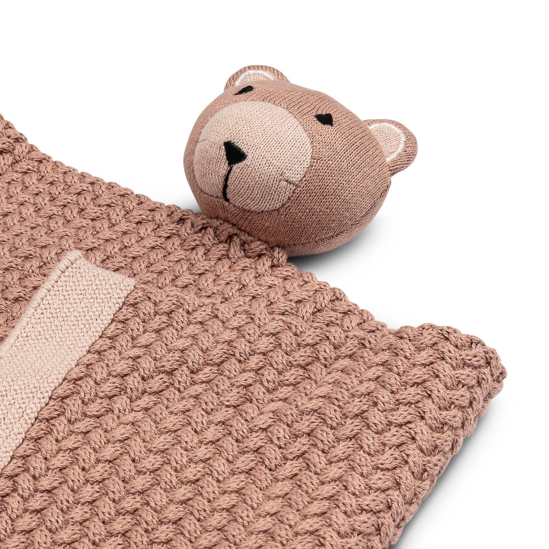 Violet Knitted Lovey Blanket (Rosie the Bear)