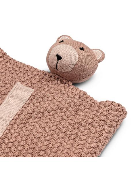 Violet Knitted Lovey Blanket (Rosie the Bear)