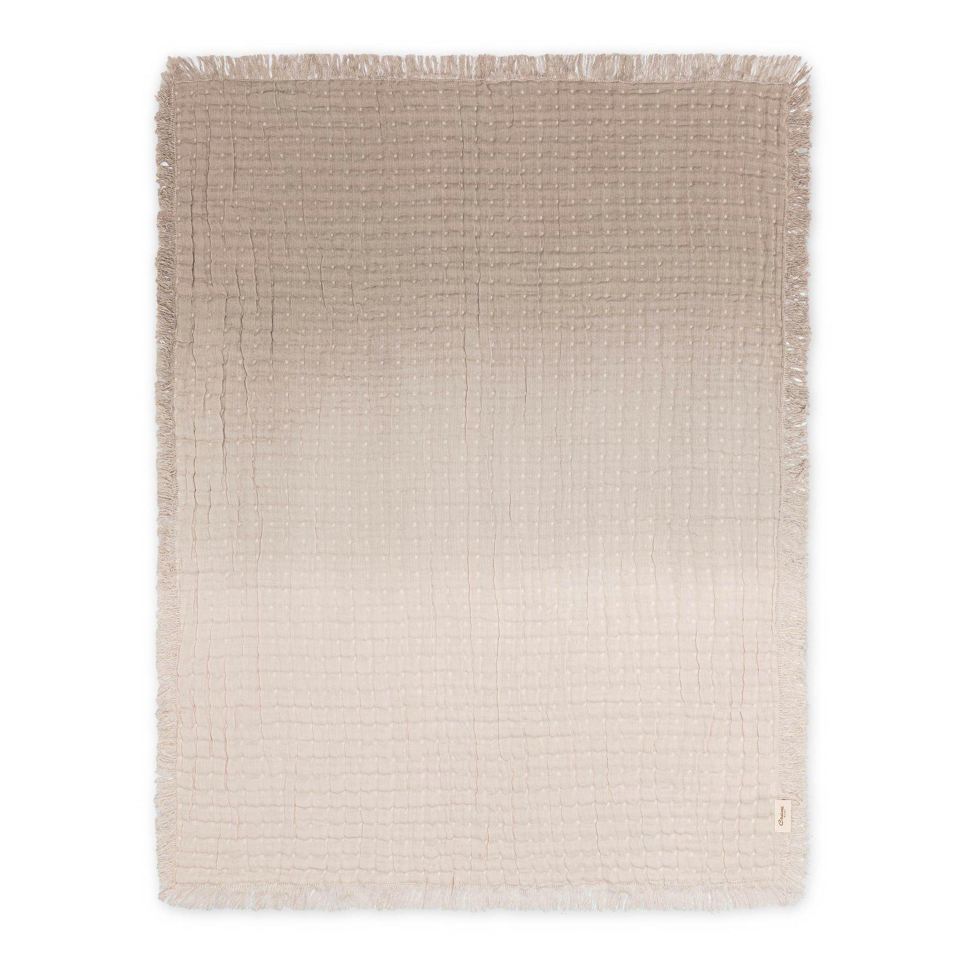 Multi-Layer Cotton Muslin Baby Blanket (Dove Grey Ombre) image number 0